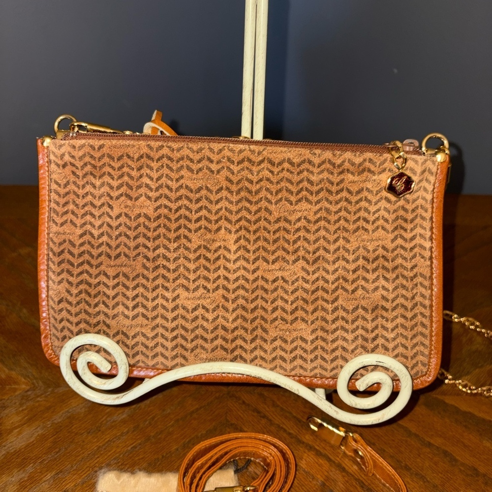 Caggiano Vintage Suede Shoulder Bag - Picture 3 of 8